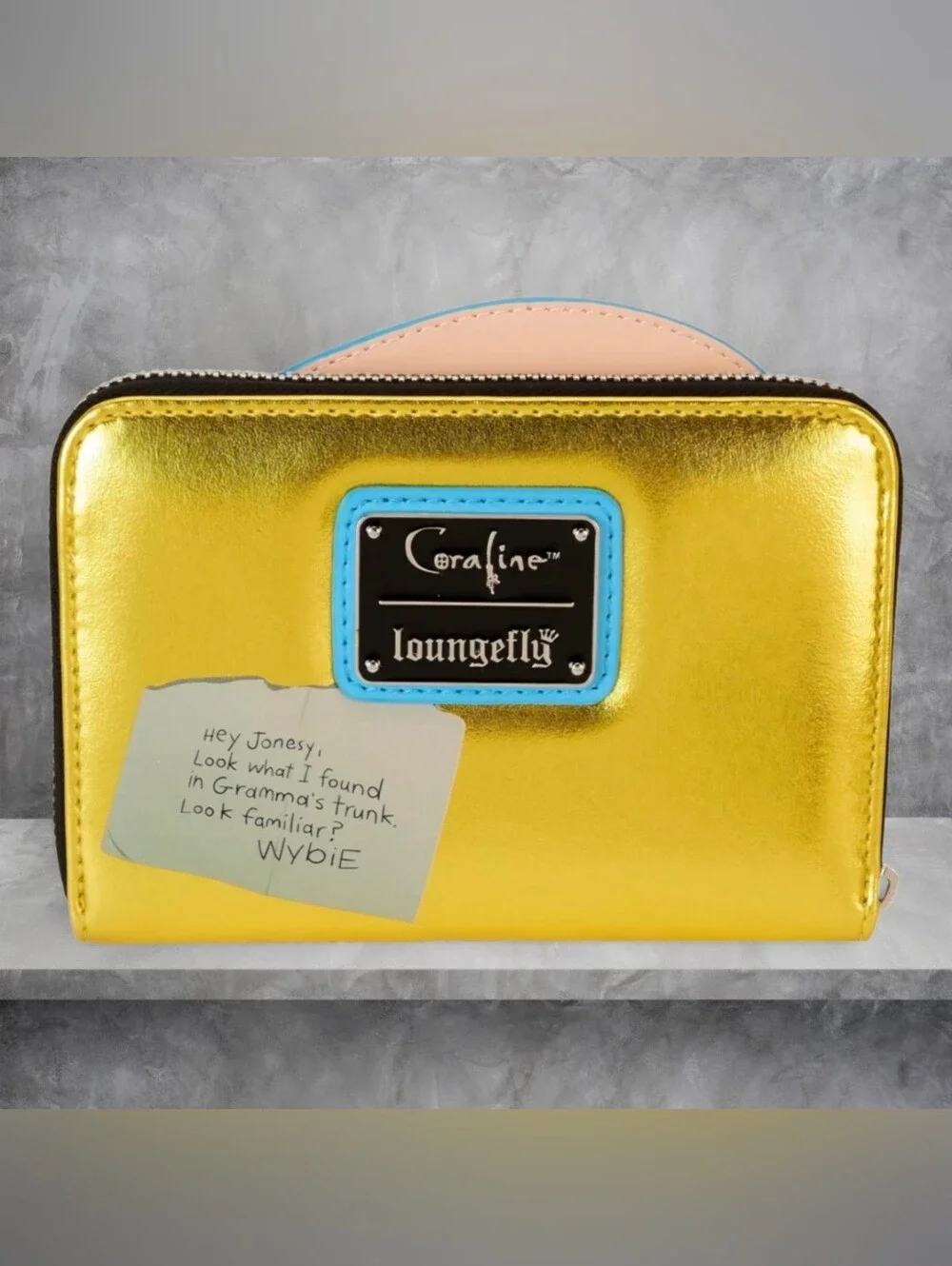 Loungefly x Coraline 15th Anniversary Laika Doll Metallic Cosplay Wallet 💛